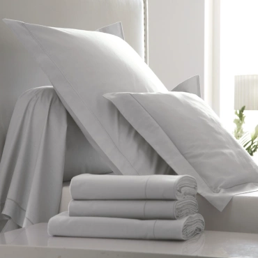 Pościel perkalowa Blanc Des Vosges Uni Szara