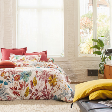 Pościel satynowa Blanc Des Vosges Palmeraie Ceglana