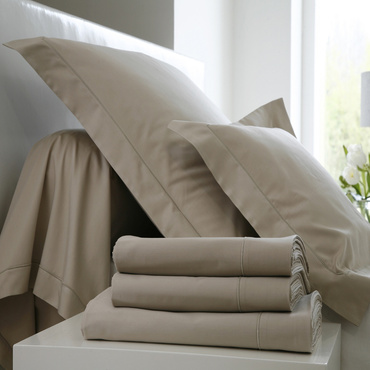 Pościel perkalowa Blanc Des Vosges Uni Latte