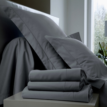 Pościel perkalowa Blanc Des Vosges Uni Grafitowa