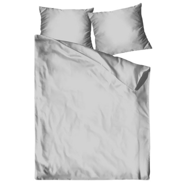 Pościel satynowa Bielbaw Jednobarwna Jasnoszara