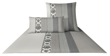 Pościel satynowa Joop! Ornament Stripe Grey 100% bawełna