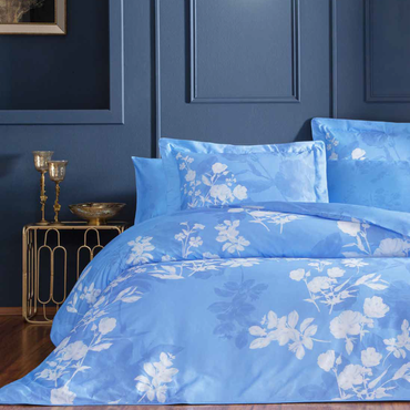 Komplet pościeli satynowej Valeron Eunike Blue