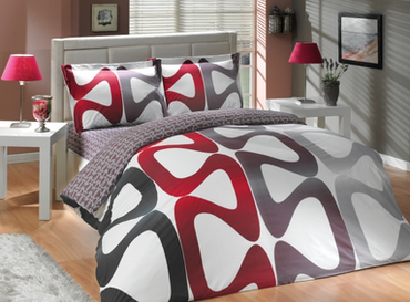Pościel satynowa Hobby Eugenia RED 100% bawełna