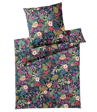 Pościel satynowa Elegante Rise Dunkelblau