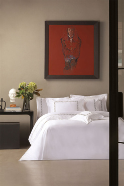 Komplet pościeli satynowej Valeron Halcyon White-Grey