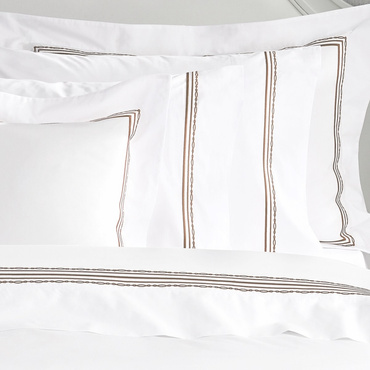 Poszewka perkalowa z plisą Valeron Atlas Copper