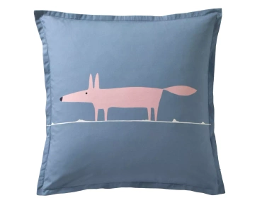 Poszewka perkalowa Scion Living Mr Fox Niebieska