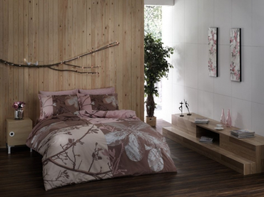 Pościel satynowa TAC Carlas Caffe