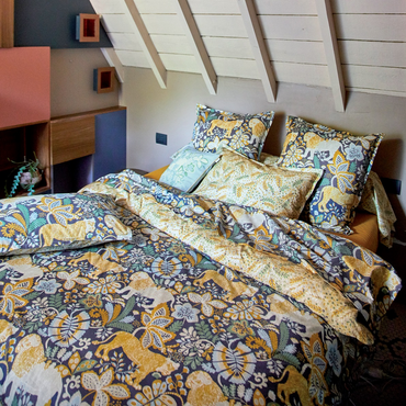 Pościel perkalowa Scion Living Jungle Żółta