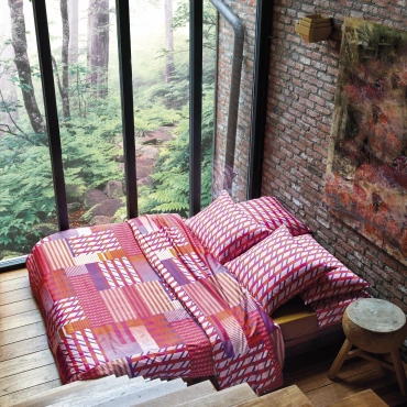 Pościel satynowa Blanc Des Vosges Fusion Fioletowa