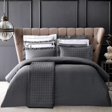 Komplet pościeli żakardowej Valeron Linea Anthracite