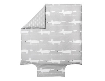 Poszwa perkalowa Scion Living Mr Fox Szara