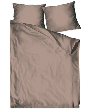 Pościel satynowa jednobarwna Bielbaw Beżowa