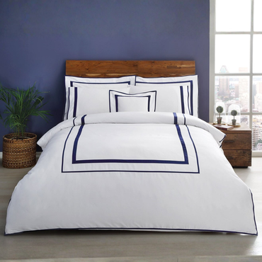 Komplet pościeli satynowej Valeron La Reve Navy