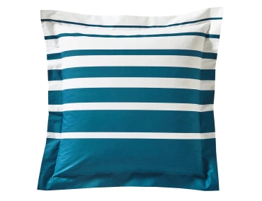 Poszewka perkalowa Blanc Des Vosges Grand Large Niebieska