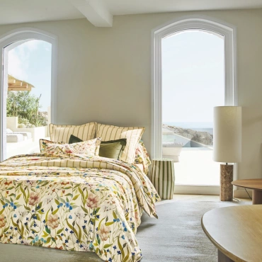 Pościel satynowa Blanc Des Vosges Giardino Kremowa