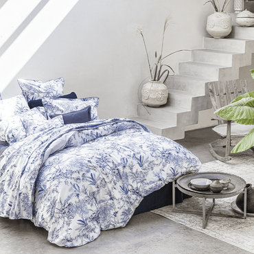 Pościel satynowa Alexandre Turpault Rivages Chinese Blue