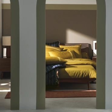 Pościel satynowa Blanc Des Vosges Héritage Złota