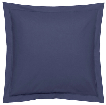 Poszewka perkalowa Blanc Des Vosges UNI Granatowa