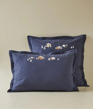 Poszewka perkalowa Sylvie Thiriez Au coeur de la vallee bleu