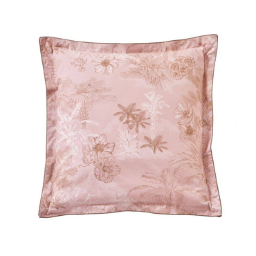 Poszewka perkalowa Blanc Des Vosges Carnet de Voyage Różowa