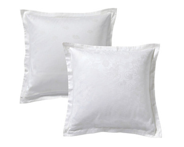 Poszewka żakardowa Blanc Des Vosges Hesperide Perłowa