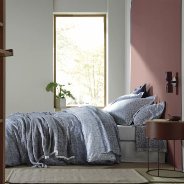 Pościel żakardowa Blanc Des Vosges Arcangues Niebieska