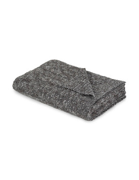 Pled wełniany Elvang Cable Grey Black