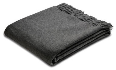 Pled wełniany Biederlack Anthracite Wool