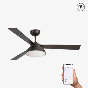 Wentylator sufitowy Faro Barcelona Rodas LED L Brown Fan SMART