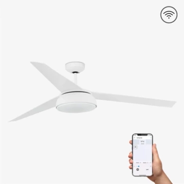 Wentylator sufitowy Faro Barcelona Vulcano L LED White fan DC