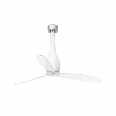 Wentylator sufitowy Faro Barcelona Eterfan M Shiny white/transparent DC 