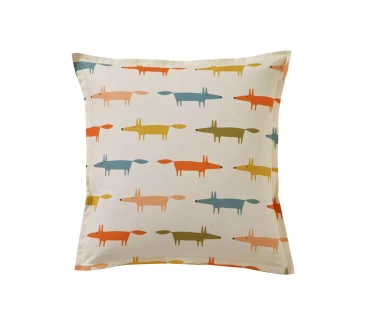 Poszewka perkalowa Scion Living Birthday Fox Żółta