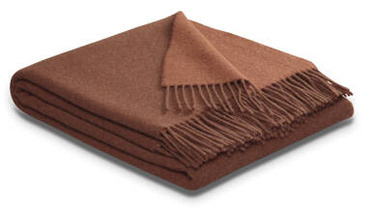 Pled wełniany Biederlack Rost-Terracotta