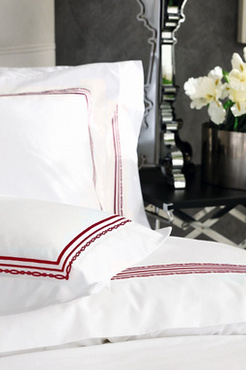 Poszewka perkalowa z plisą Valeron Atlas Red