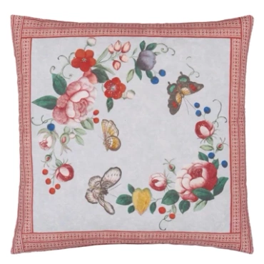 Poduszka dekoracyjna John Derian Flower Fan Sky Blue
