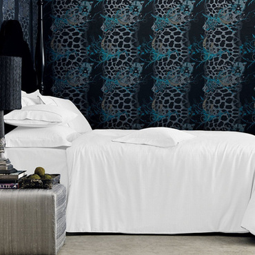 Poszewka żakardowa z plisą Valeron Crocodile White