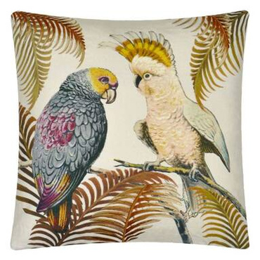 Poduszka dekoracyjna John Derian Parrot and Palm Parchment