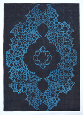 Dywan łatwoczyszczący Carpet Decor Ornament Blue