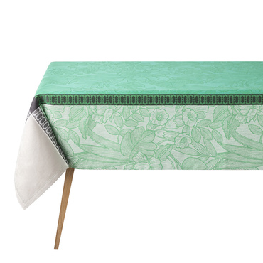 Obrus lniany Le Jacquard Français Escapade Tropicale Green