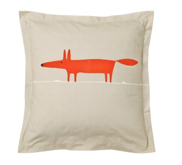 Poszewka perkalowa Scion Living Mr Fox Beżowa