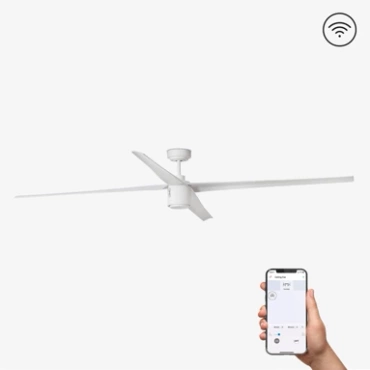 Wentylator sufitowy Faro Barcelona Attos LED XL White fan DC SMART