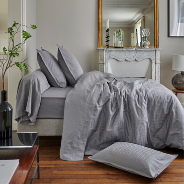 Pościel satynowa Blanc Des Vosges Palace Ciemnoszara