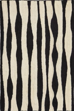 Dywan ręcznie tkany Toulemonde Bochart Modulo Noir et blanc