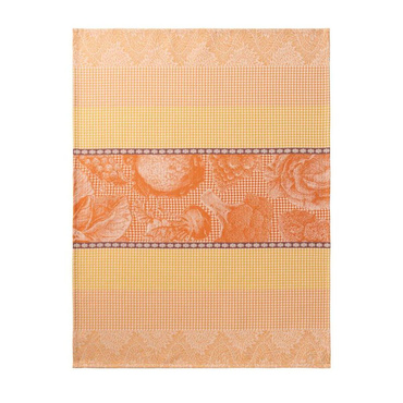 Ręcznik kuchenny Le Jacquard Français Jardin des choux Orange