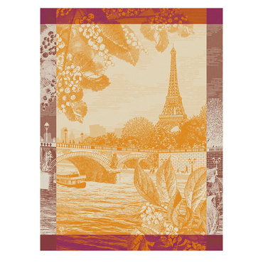 Ściereczka kuchenna Le Jacquard Français Paris sur seine Orange