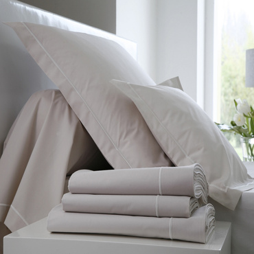 Pościel perkalowa Blanc Des Vosges Uni Jasny Beż