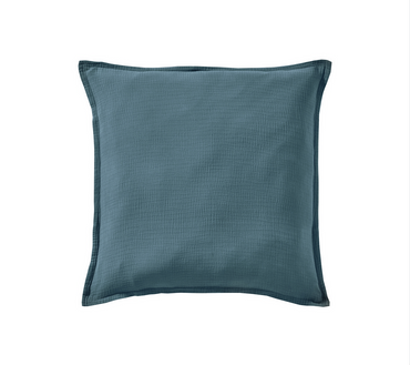 Poszewka bawełniana Blanc Des Vosges Cosy Niebieska