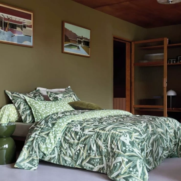 Pościel perkalowa Blanc Des Vosges Botanico Zielona